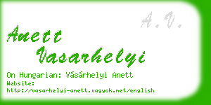 anett vasarhelyi business card